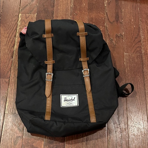 Herschel Supply Company Other - Herschel Supply Company Black Backpack with Tan Straps